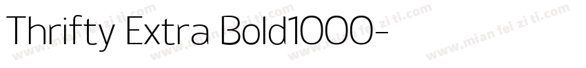 Thrifty Extra Bold1000字体转换